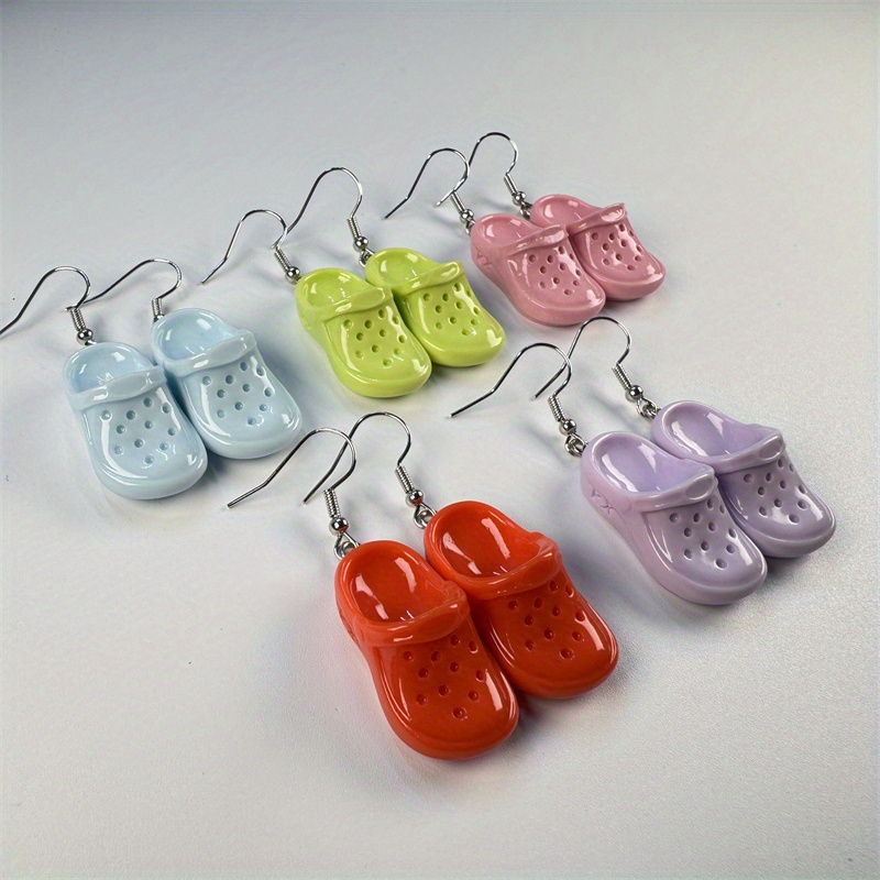 Resin Clogs Dangle Earrings & Accessories Set